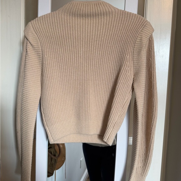 Self-Portrait Tan Knit Sweater with Button Accents - Picture 4 of 4